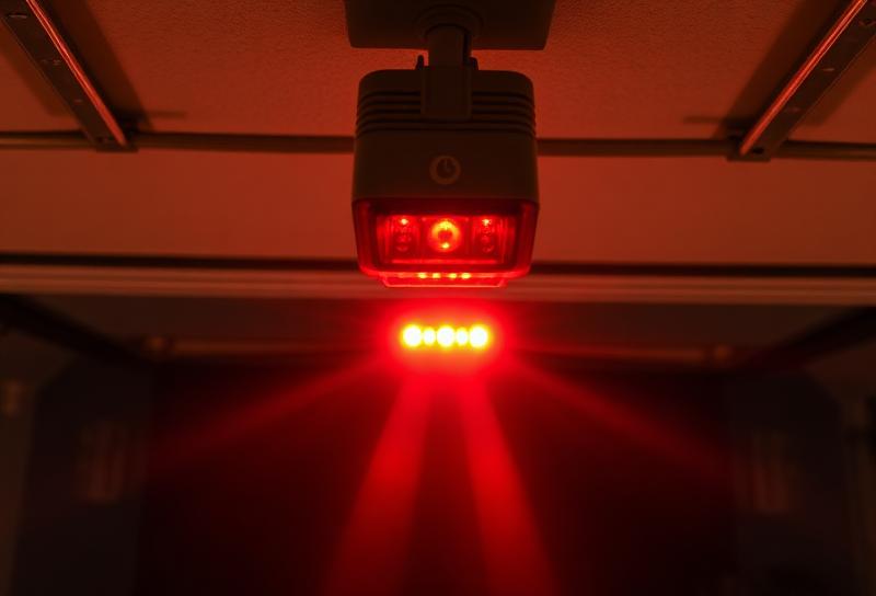 Garage door safety sensors with infrared technology