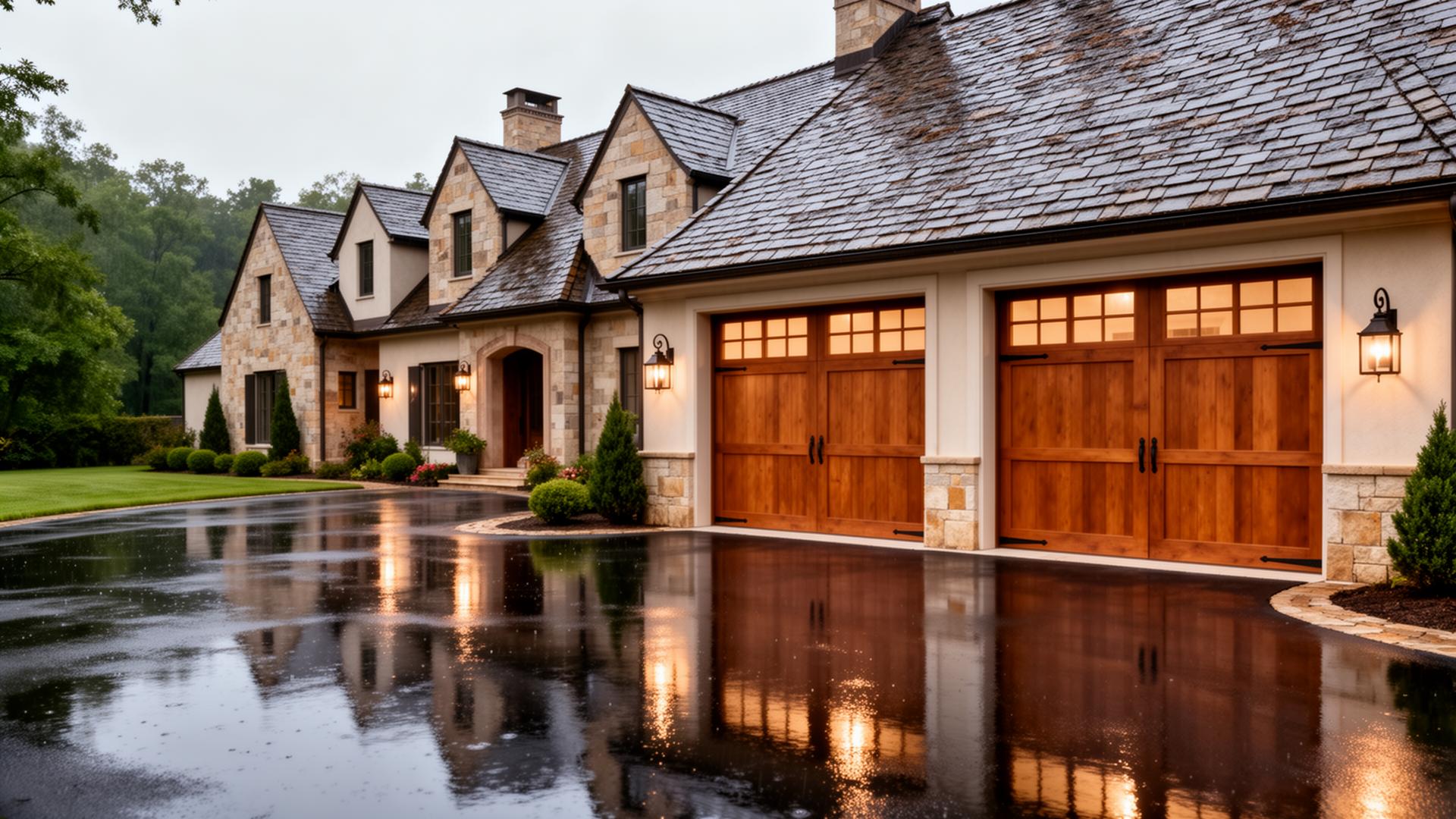 Professional garage door installation on beautiful residential home in Trinity, NC